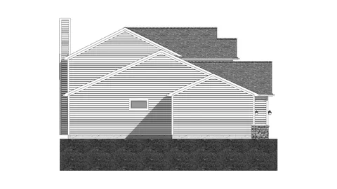The Carrington house plan, exterior view 4